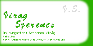 virag szerencs business card
